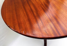 1750-1795 Federal Period Snake Foot Figured Mahogany Chippendale Single Board Top Tilt Top Table