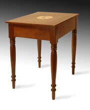 1825 Walnut Federal Inlaid Eagle Side Table Nightstand