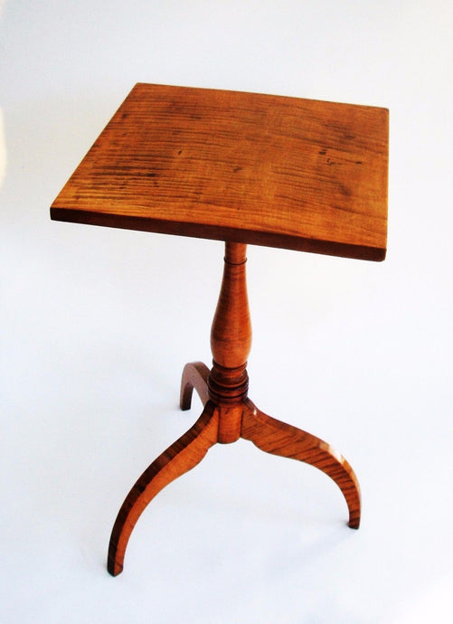 1750 Tiger Maple Candle Stand Federal Furniture